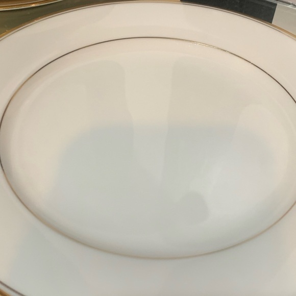 Vintage 1950s Noritake Bone White Ivory China Dessert Plates Gold Rim Set of 6 - Picture 6 of 11